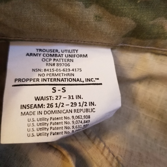 NWOT US Army Issued Combat Trousers Pants MulitCam OCP Size S Regular - Picture 6 of 6